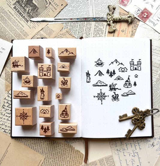 Fantasy map stamp kit