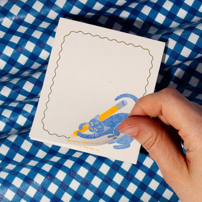 Pencil Cat - Mini Notepad
