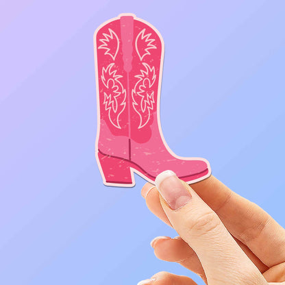 Pink Cowboy Boots Cowgirl Sticker for Hydroflask