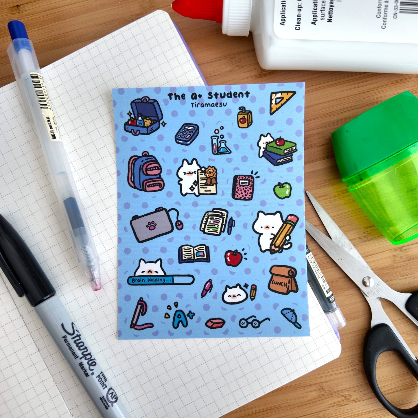 The A+ Student Deco Sticker Sheet