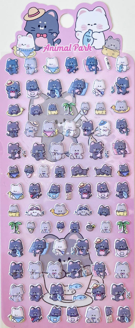 Cat Tiny Puffy Stickers