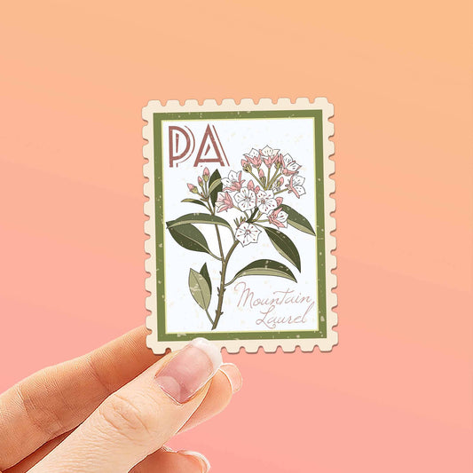 Pennsylvania State Flower Mountain Laurel Sticker - PA Stamp