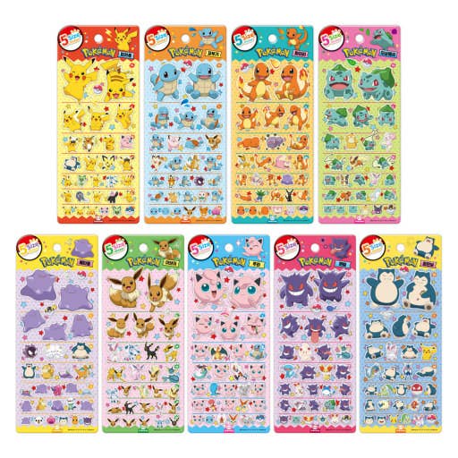 Pokemon 5 Size Sticker Sheet (Official Licensed)