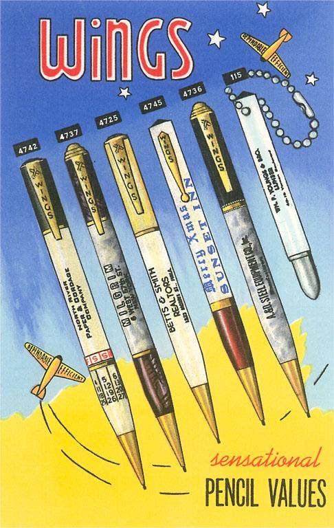 Postcard LT-192 Sensational Mechanical Pencils