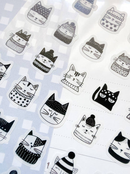 Kuboandlucy Stationery Co | Winter Cats Sticker Sheet