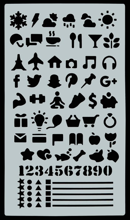 Essentials Dotted Journal Stencil Set