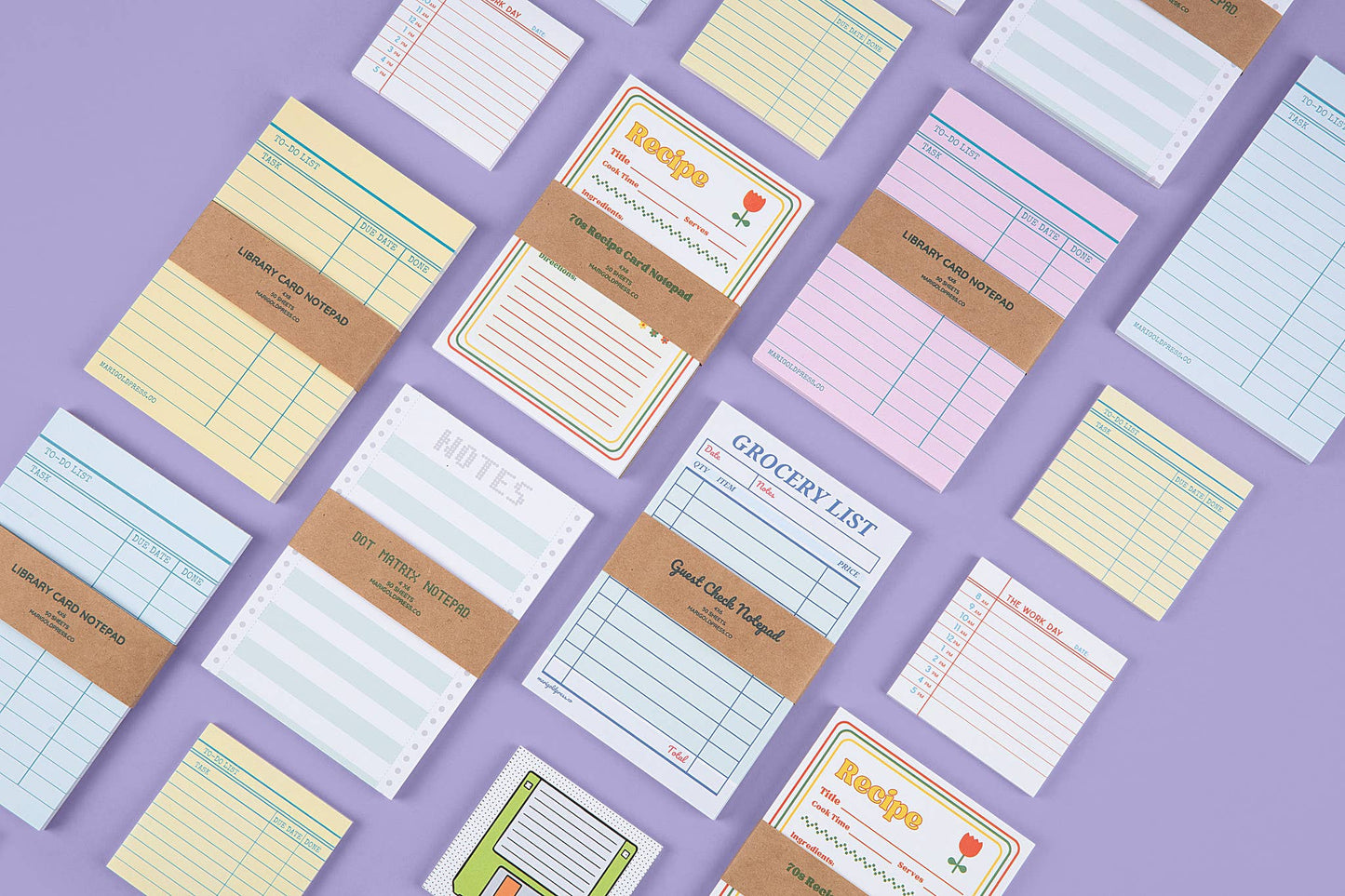 Library Card Notepad - Pink