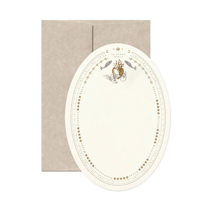 In Corde Maris Oval Card