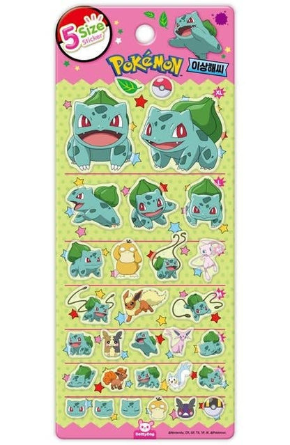 Pokemon 5 Size Sticker Sheet (Official Licensed)