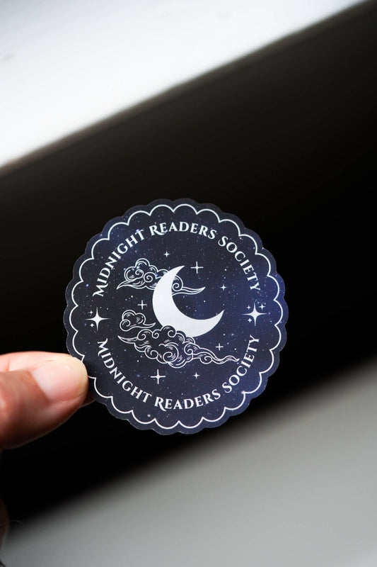 Midnight Readers Society Silver Foil Vinyl Sticker | Bookish