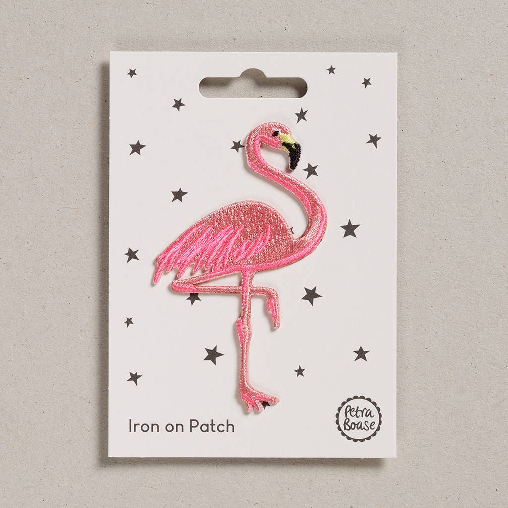 Flamingo Iron-On Embroidered Patch