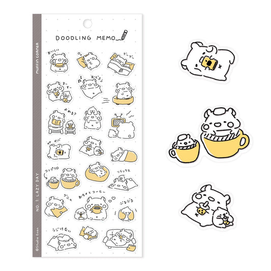 Doodling Memo - No.1: Lazy Day Sticker Sheet