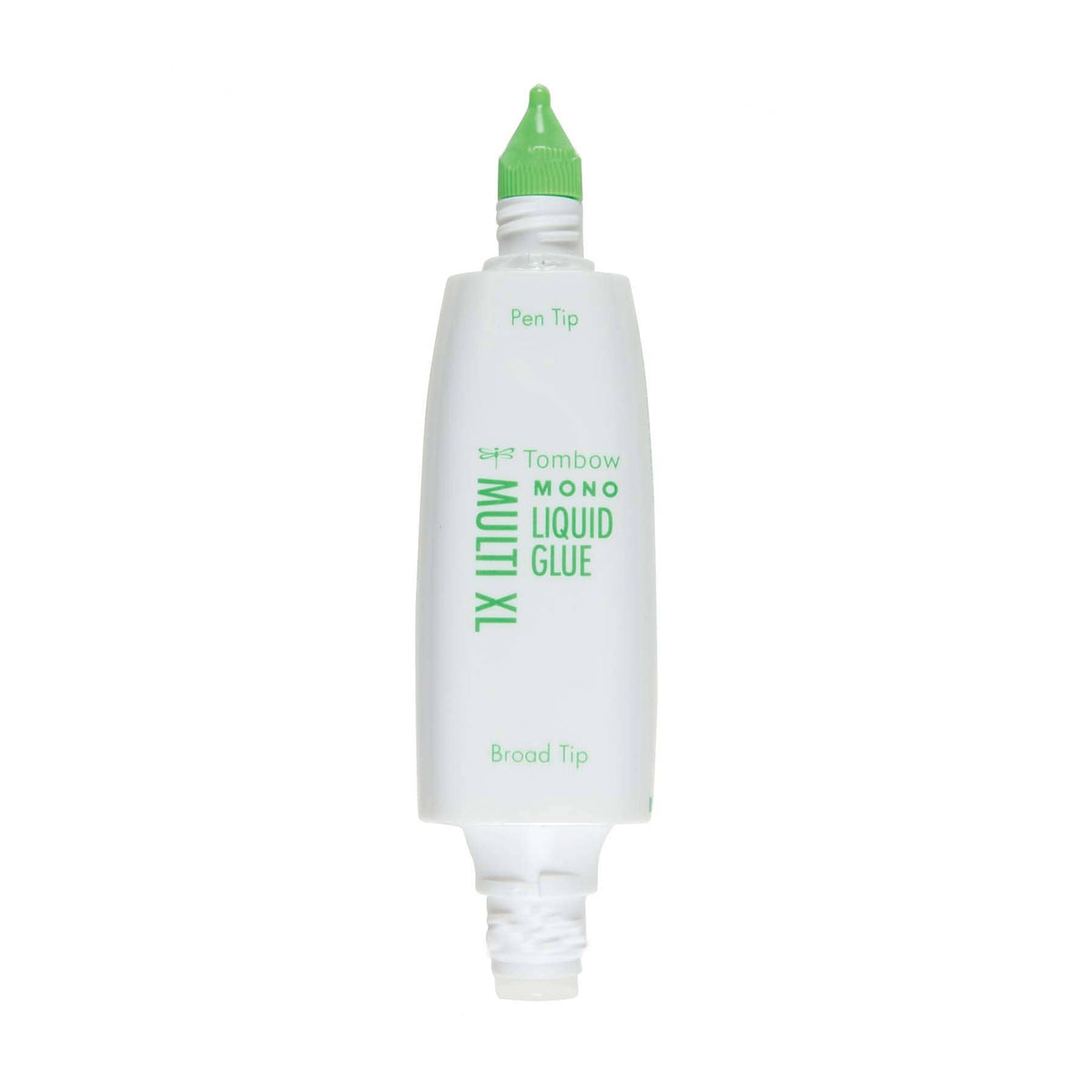 Dual-tip liquid glue applicator bottle with pen tip