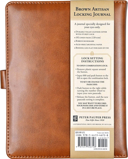 Brown Artisan Locking Journal