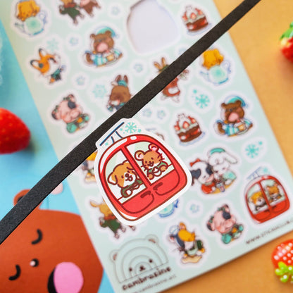 Kawaii Wintertime Sticker Sheet