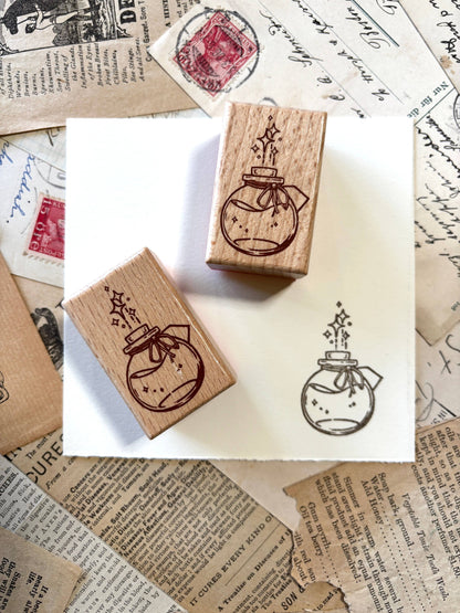 Potion ink bottle rubber stamp
