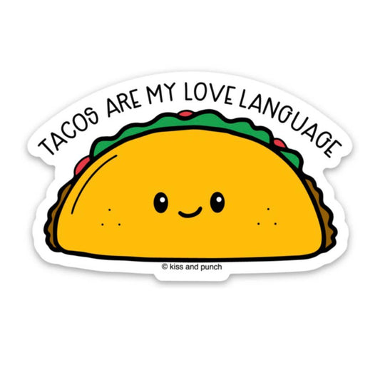 Tacos Are My Love Language Diecut Vinyl Sticker