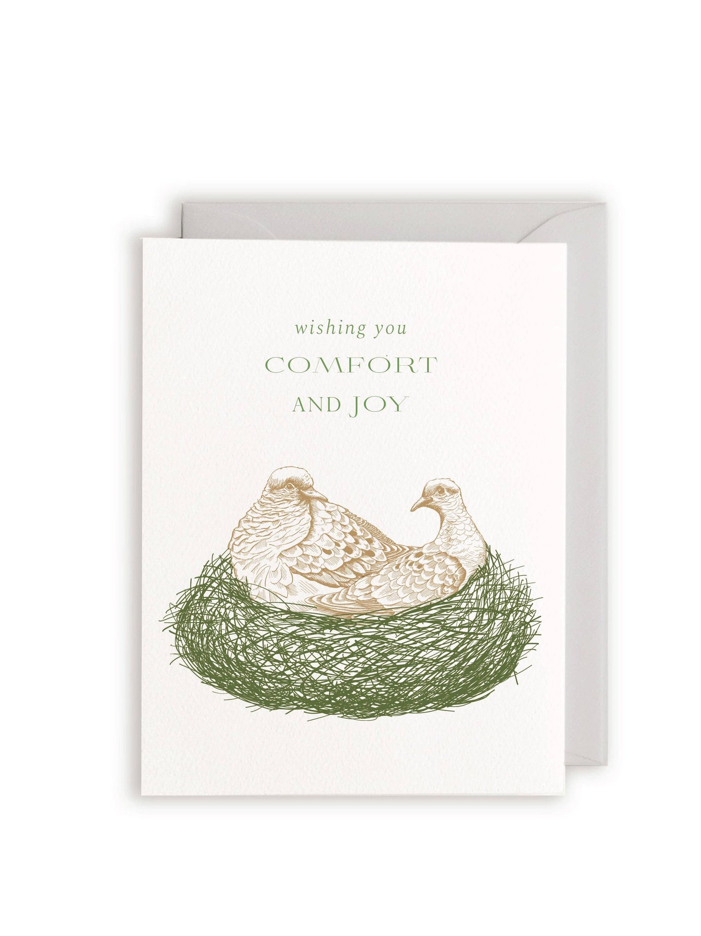 Wishing you Comfort and Joy Letterpress Greeting Card