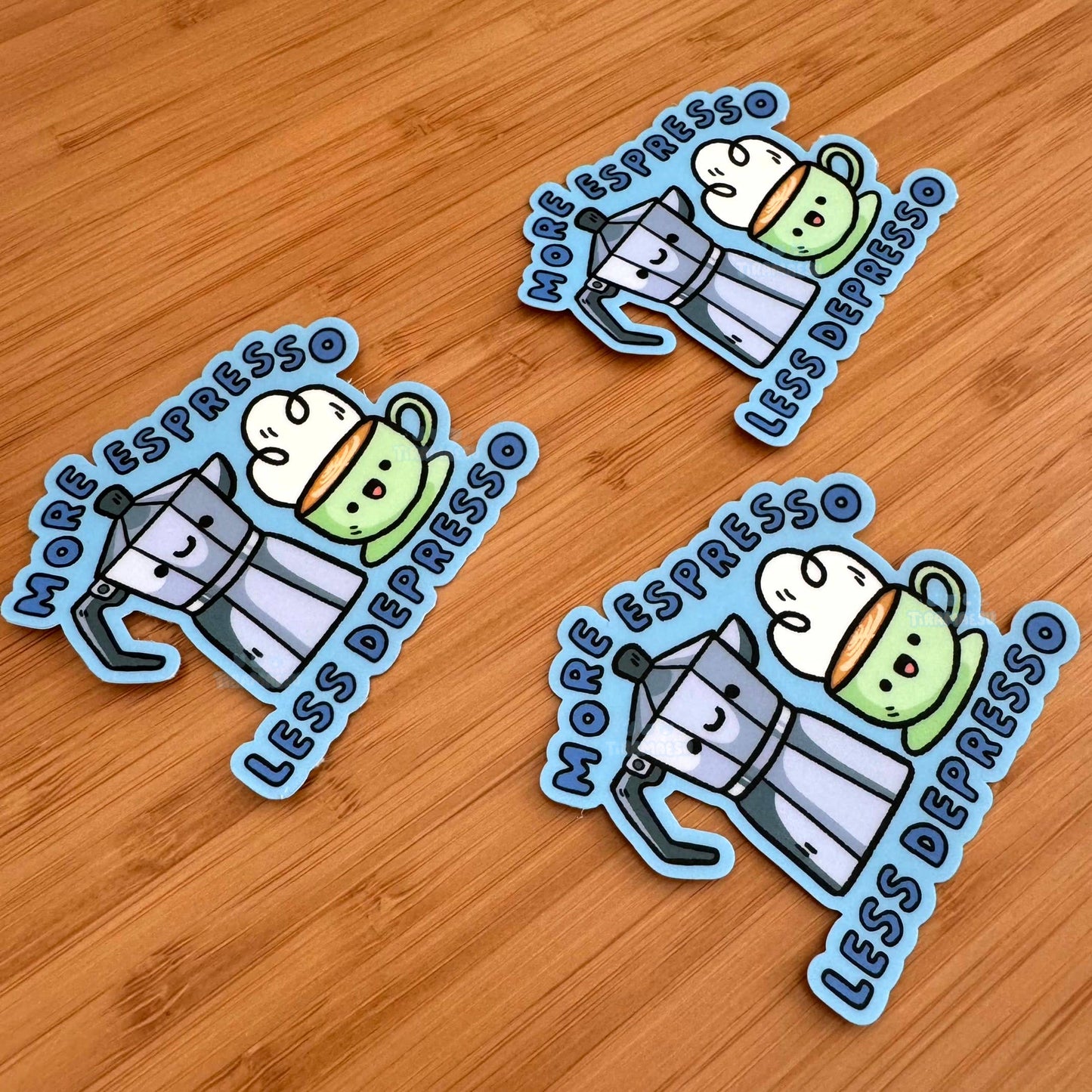 More Espresso Less Depresso Matte Sticker