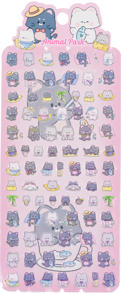 Cat Tiny Puffy Stickers