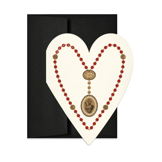 Red Rosary Heart