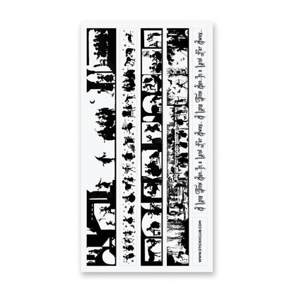 Silhouette Story Strips Sticker Sheet