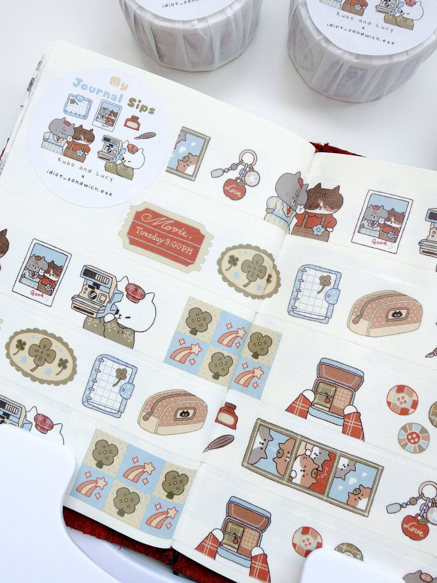 Kuboandlucy x Idiot Sandwich My Journal Sips V.2 (Polaroid)  Washi Tape
