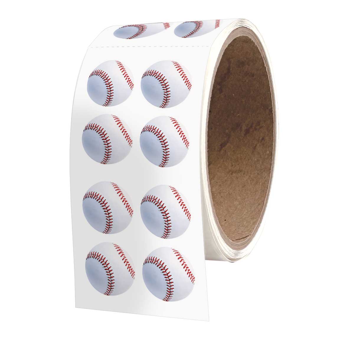 Baseballs 2x4  Stickers - ROLL OF 50 MODULES
