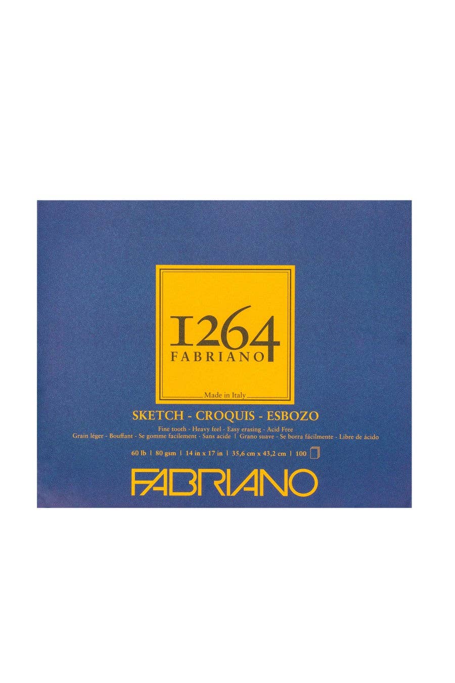 Fabriano 1264 Sketch Pad, 60 lb, 100 Sheets