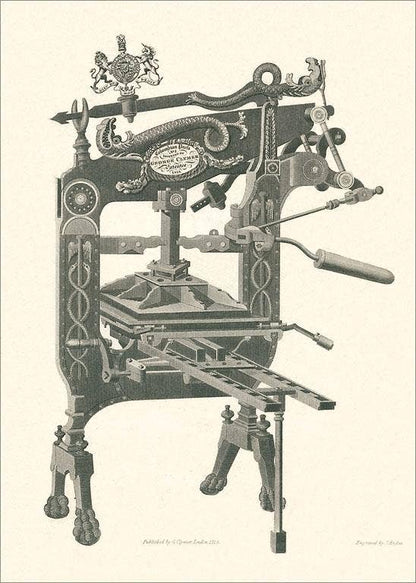 Postcard LT-224 Old Printing Press