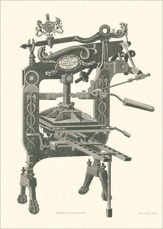 Postcard LT-224 Old Printing Press