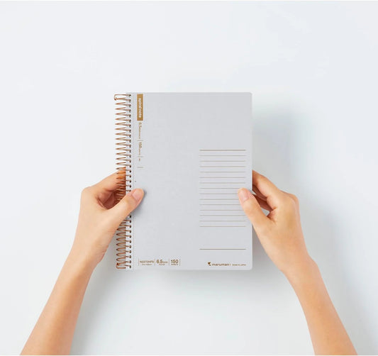SPIRAL NOTE BASIC NOTEBOOK A5 LINE 6.5MM 150 SHEETS GREY