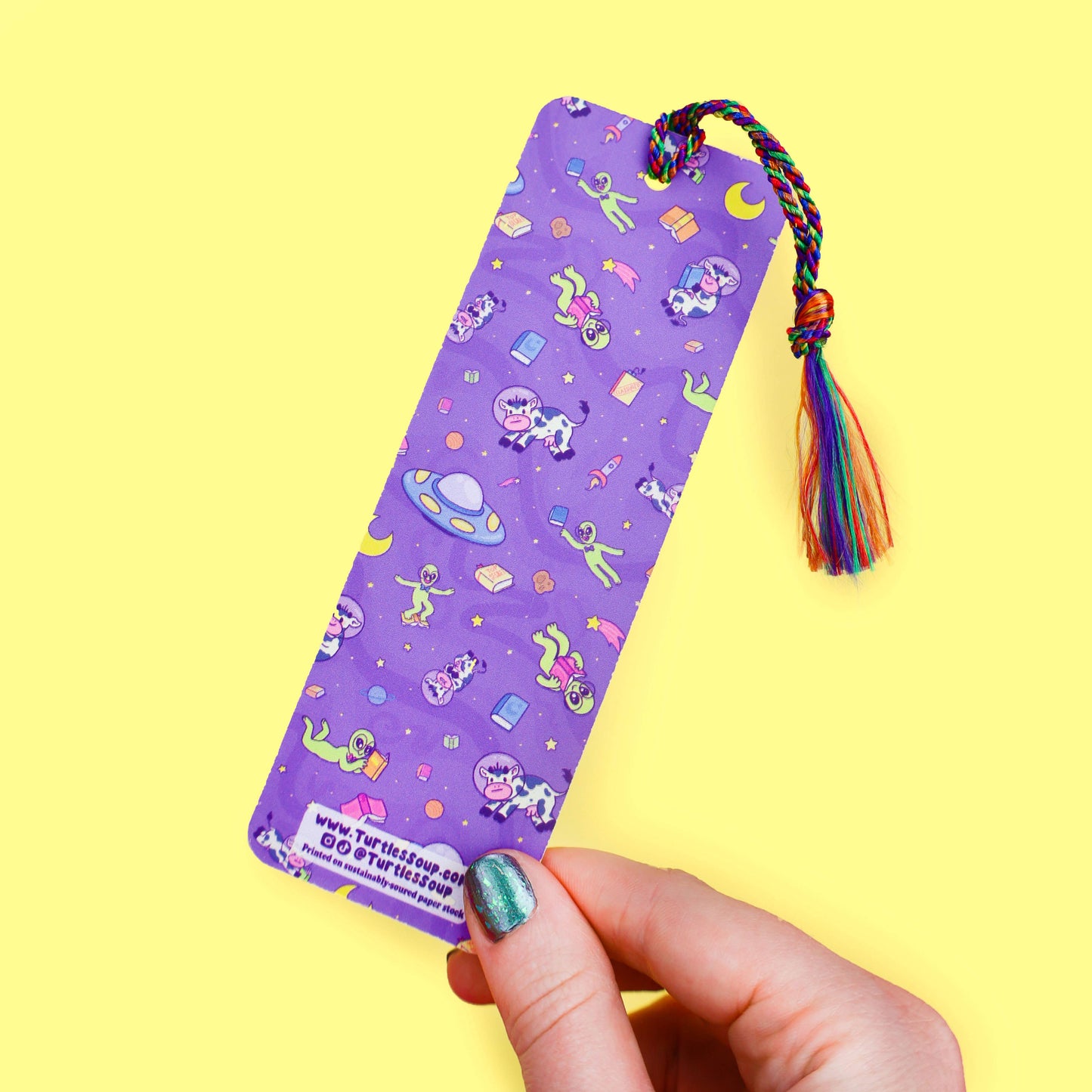 Alien Abduction Reader Gift Bookmark with Tassel