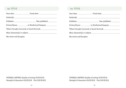 My Book Journal: A Reading Diary for Bibliophiles