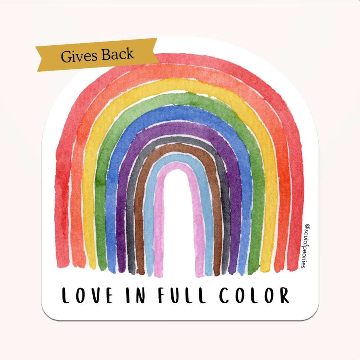 Live in Full Color LGBTQIA+ Pride Rainbow Vinyl Sticker