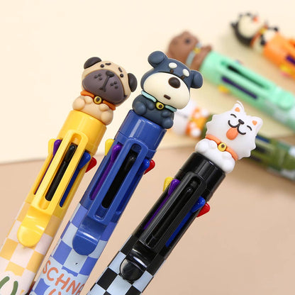 Dog 8-Color Retractable Ball Pen