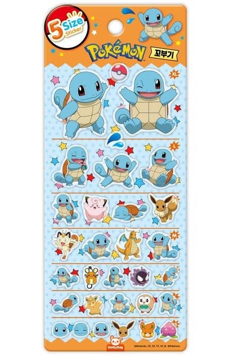 Pokemon 5 Size Sticker Sheet (Official Licensed)