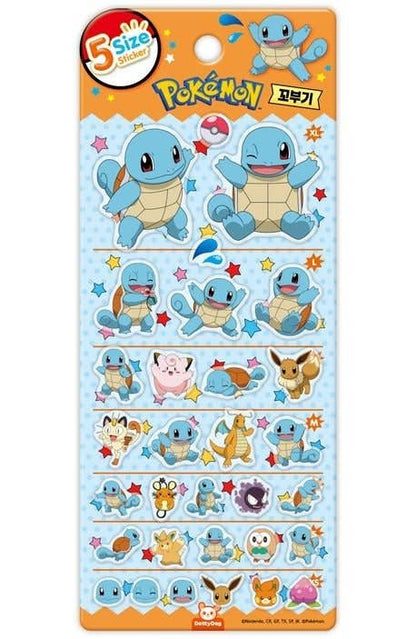 Pokemon 5 Size Sticker Sheet (Official Licensed)