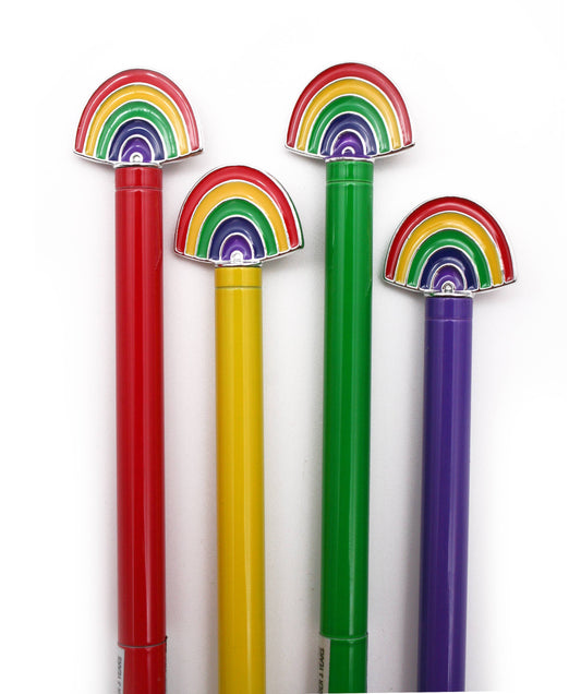 ENAMEL RAINBOW CHARM PEN - Yellow