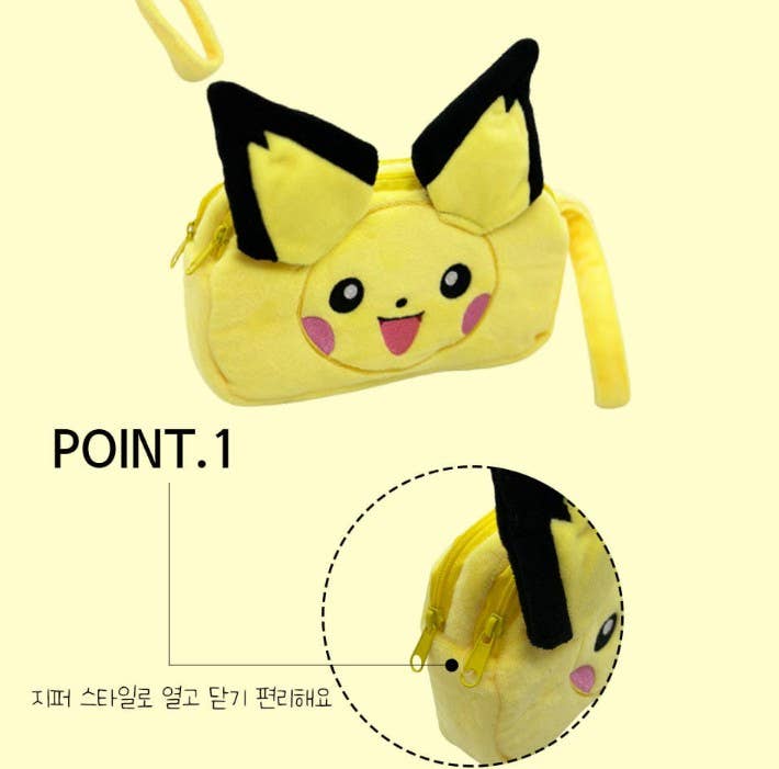 Pokemon Character Plush Doble side Pencil Case