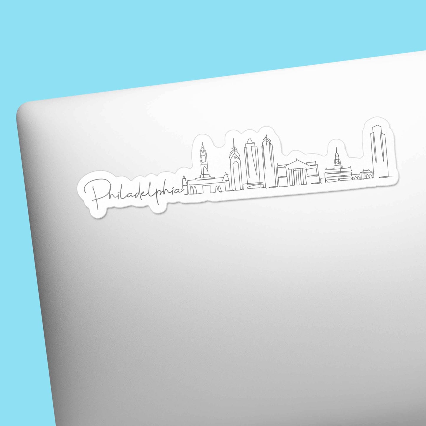 Philadelphia Skyline Line Art Sticker