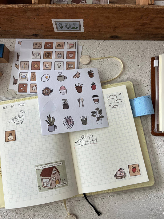 Cafe sticker sheet