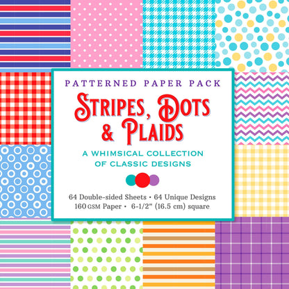 Stripes, Dots, and Plaids Patterned Paper Pack