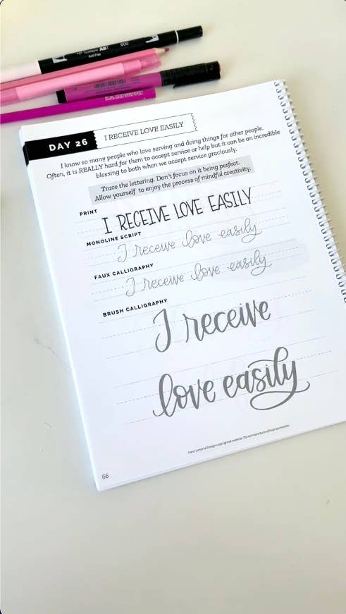 Daily Mindful Lettering: Live with Love Edition