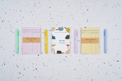 Library Card Notepad - Pink