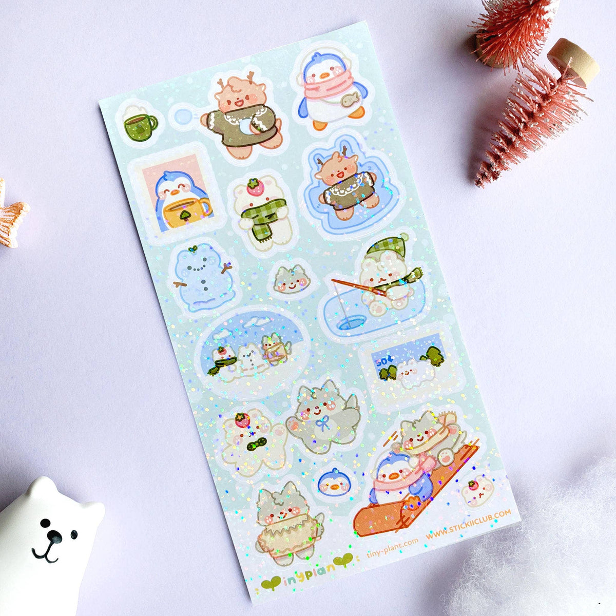 Snowy Afternoon Fun Sticker Sheet