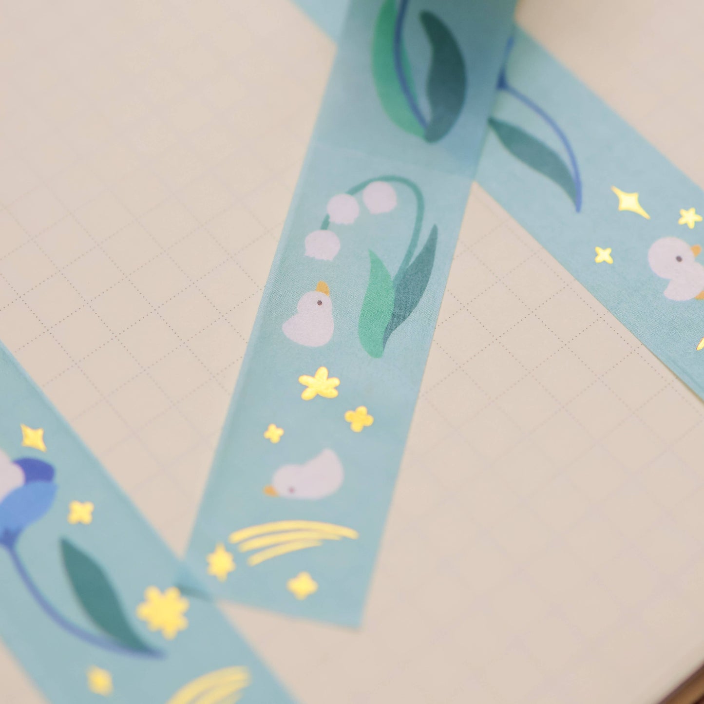 18mm Washi Tape (Foil) - Flower Duck