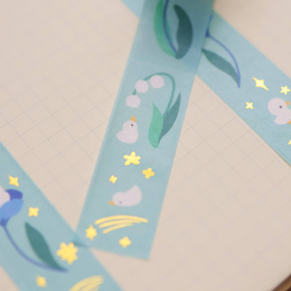 18mm Washi Tape (Foil) - Flower Duck