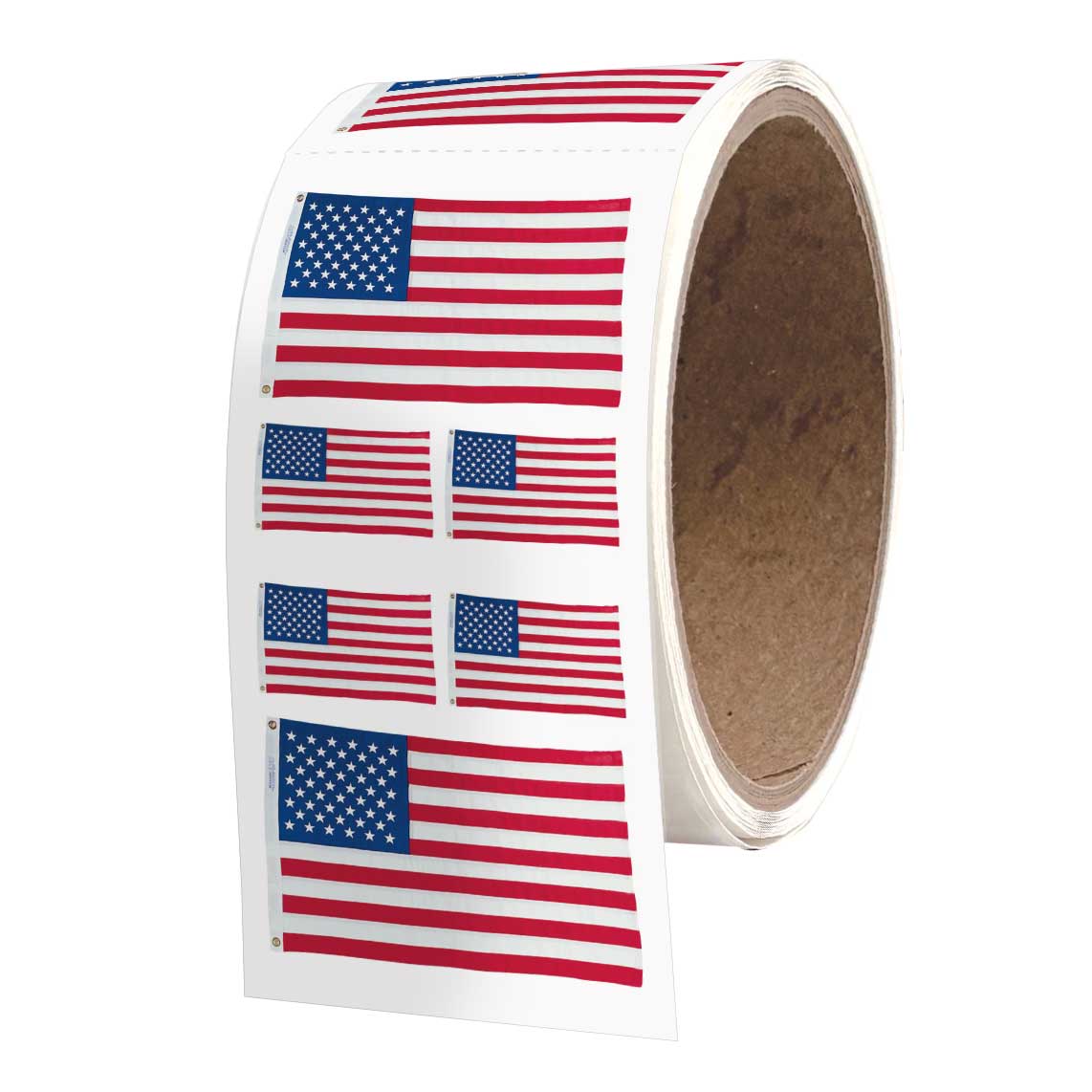 Decorative Stickers - American Flags - ROLL OF 50 MODULES