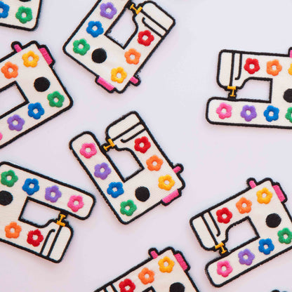 Rainbow Daisy Sewing Machine Iron-On Patch